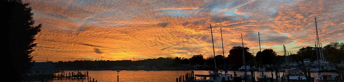 Sunset over water