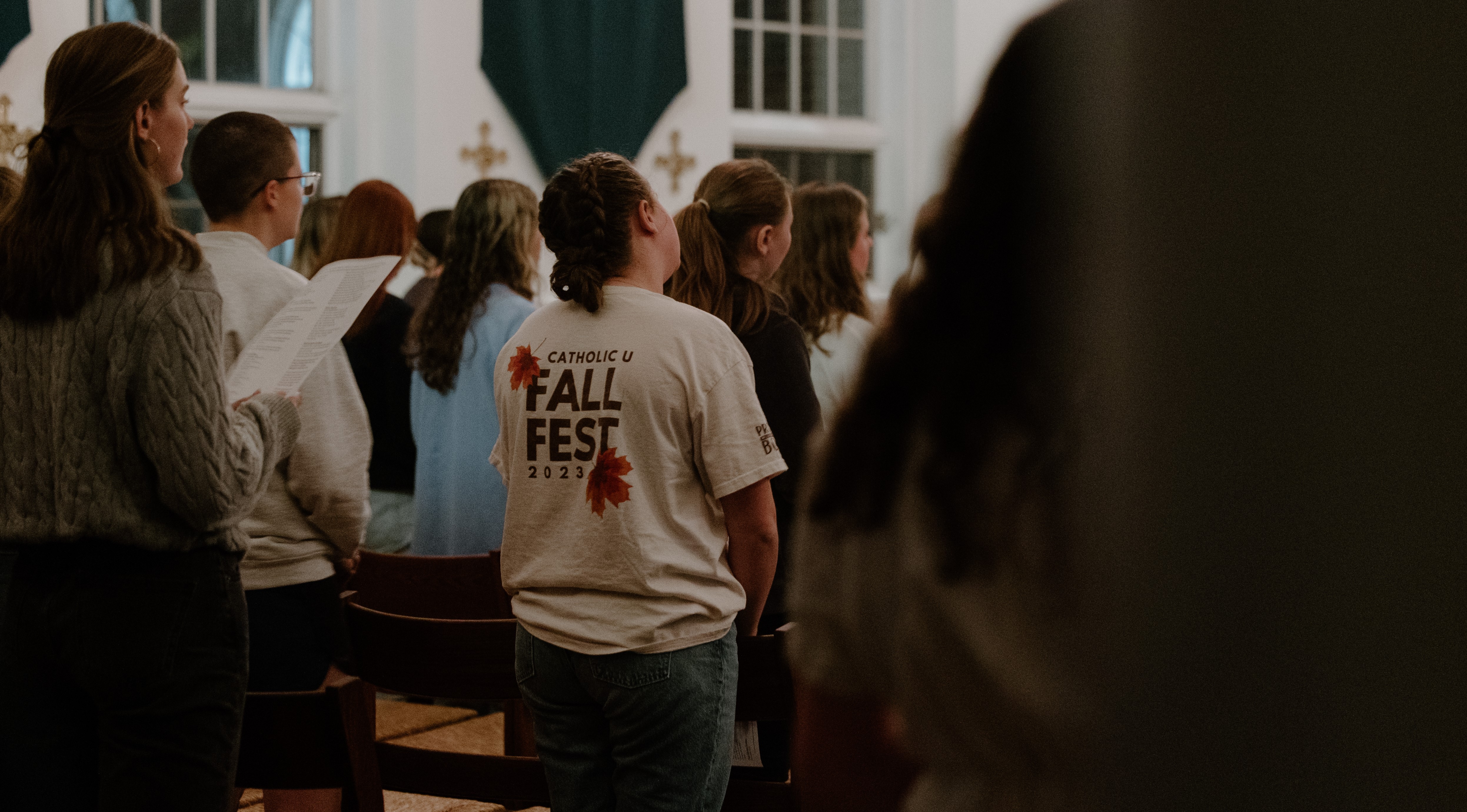 Students in prayer