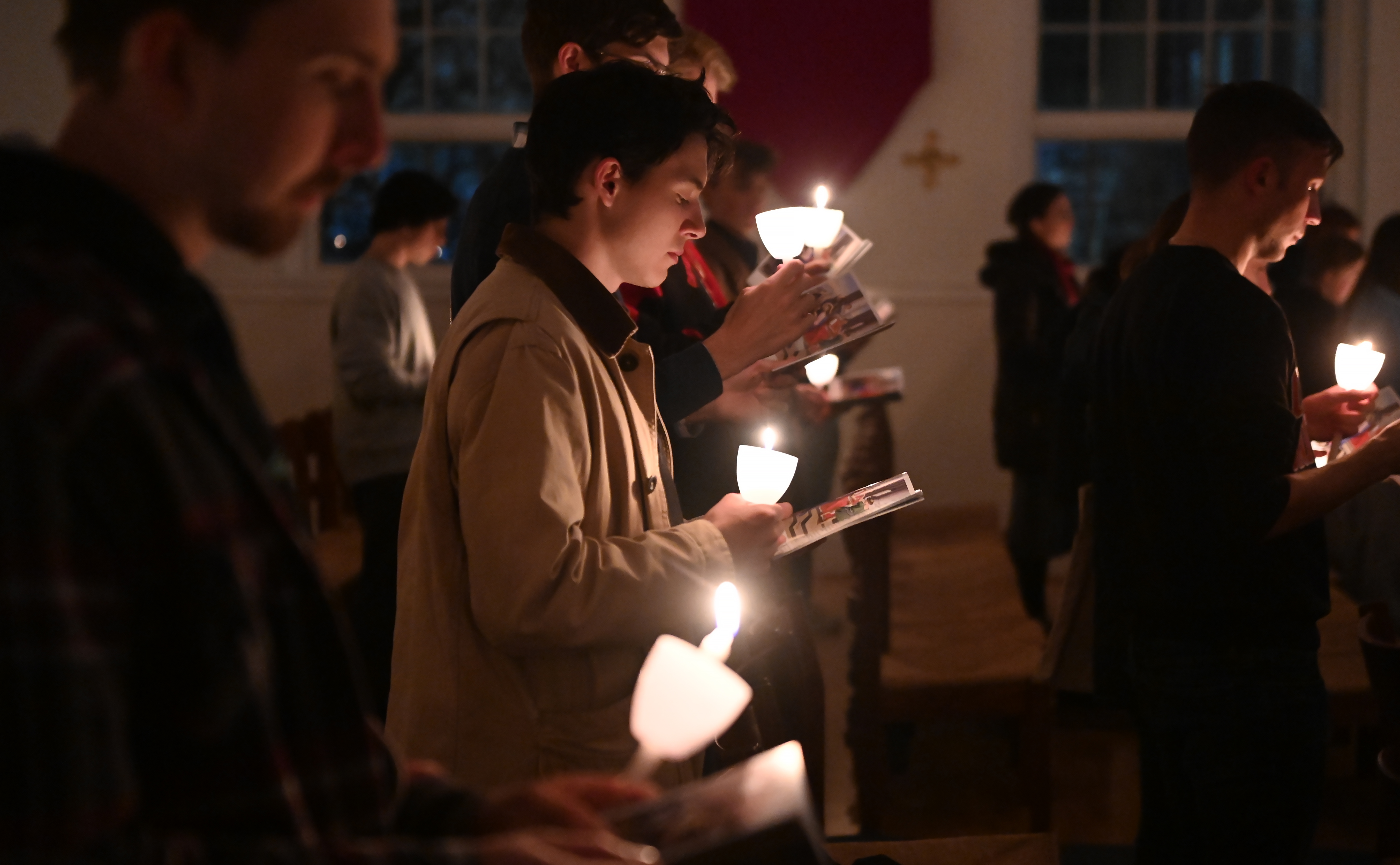 Students in prayer